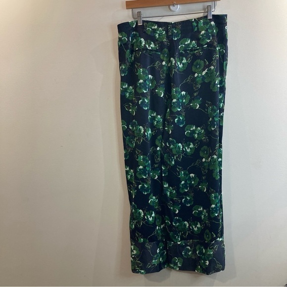 ELEVENSES Sz 8 by Anthropologie Palazzo Wide Leg Cuffed Hem Trouser Pants - Picture 9 of 14